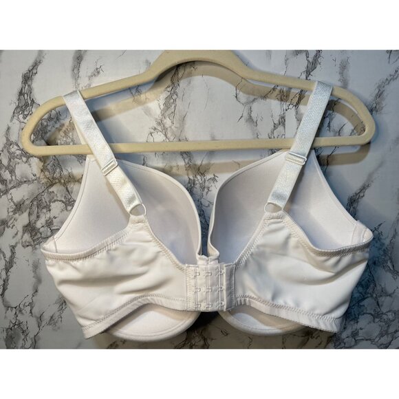 No Boundaries 38DDD T-Shirt Bra White With Adjustable Straps & Hook Closure - Picture 2 of 6